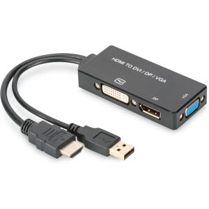 Digitus 3-in-1 HDMI Video-Adapter - Schwarz - Unterstützt 4K Digitus 3-in-1 HDMI Video-Adapter - Schwarz - Unterstützt 4K