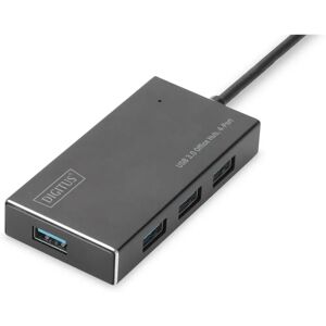 Digitus DA-70240-1 USB-Hub - 4 Poorten - Zwart Digitus DA-70240-1 USB-Hub - 4 Poorten - Zwart