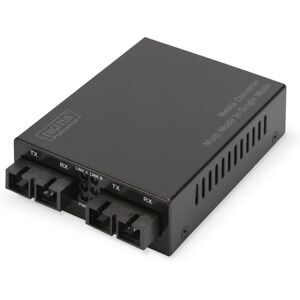 Digitus DN-82124 Netwerk Media Converter - 1Gbit/s - Zwart Digitus DN-82124 Netwerk Media Converter - 1Gbit/s - Zwart