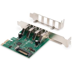 Digitus Model DS-30221-1 Network Card - 4-Port USB 3.0 PCIe Expansion Digitus Model DS-30221-1 Network Card - 4-Port USB 3.0 PCIe Expansion