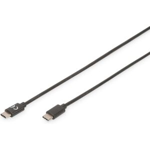 Câble USB C de 1m Assmann - Supporte USB 2.0 - Noir Câble USB C de 1m Assmann - Supporte USB 2.0 - Noir