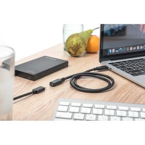 Digitus AK-300210-015-S USB Cable - 1.5m, Black, USB-C & USB 2.0 - USB Cable Digitus AK-300210-015-S USB Cable - 1.5m, Black, USB-C & USB 2.0 - USB Cable