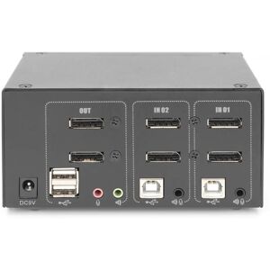 Digitus Dual-Display 4K KVM Switch - Black Digitus Dual-Display 4K KVM Switch - Black