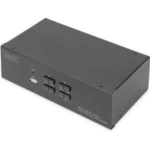 Digitus - 4-poort KVM-switch - Dual Display - 4K - USB & Audio Digitus - 4-poort KVM-switch - Dual Display - 4K - USB & Audio