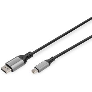 Digitus - Displayport Kabel - Mini Displayport auf Displayport - 2 M Schwarz - Displayport 1.4 Digitus - Displayport Kabel - Mini Displayport auf Displayport - 2 M Schwarz - Displayport 1.4