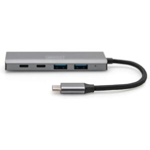 Digitus USB-C 4 Port Hub - USB 3.1 Gen 1 - Grey Digitus USB-C 4 Port Hub - USB 3.1 Gen 1 - Grey