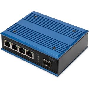 Digitus DN-651135 Industrial PoE Gigabit Ethernet Switch - Black, Blue Digitus DN-651135 Industrial PoE Gigabit Ethernet Switch - Black, Blue