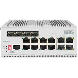 Digitus DN-651145 Industrial Gigabit Ethernet Network Switch - Managed 12 Ports Digitus DN-651145 Industrial Gigabit Ethernet Network Switch - Managed 12 Ports