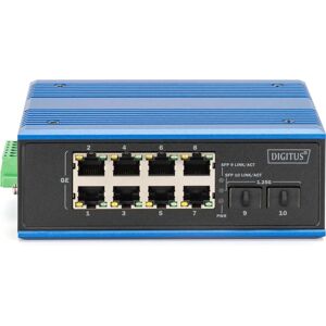 Digitus DN-651150 Industrial Gigabit Ethernet Switch - 8+2 Ports Digitus DN-651150 Industrial Gigabit Ethernet Switch - 8+2 Ports