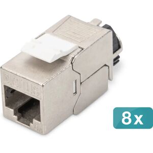 Digitus DN-93617-8 Keystone Module - Afgeschermd, 8 stuks, Gereedschapsvrij, 10G - Netwerk Accessoire Digitus DN-93617-8 Keystone Module - Afgeschermd, 8 stuks, Gereedschapsvrij, 10G - Netwerk Accessoire