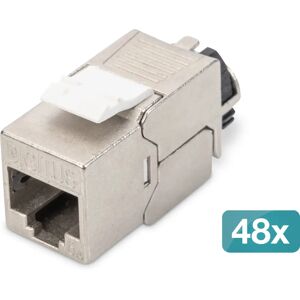 Digitus Zilveren Keystone Module - Geschermd CAT 6A - 48 stuks Digitus Zilveren Keystone Module - Geschermd CAT 6A - 48 stuks