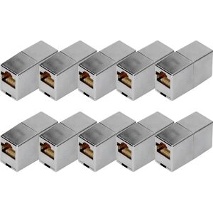 Digitus DN-93901-10 Shielded RJ45 Coupler - Silver Digitus DN-93901-10 Shielded RJ45 Coupler - Silver