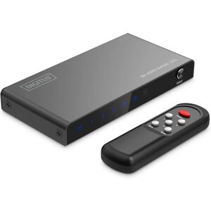 Digitus DS-55333 Video Switch - HDMI 8K, 3+1 Poorten, LED, Afstandsbediening, Metaal Digitus DS-55333 Video Switch - HDMI 8K, 3+1 Poorten, LED, Afstandsbediening, Metaal