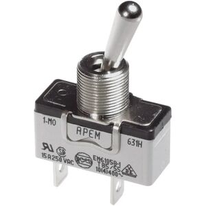 Interruptor de palanca APEM 636NH/2 - 250V/AC 15A - Encendido/Encendido Interruptor de palanca APEM 636NH/2 - 250V/AC 15A - Encendido/Encendido