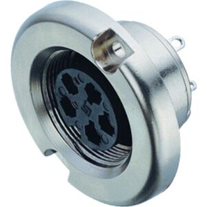 Binder 3-polige ronde connector voor paneelmontage - Zilver Binder 3-polige ronde connector voor paneelmontage - Zilver