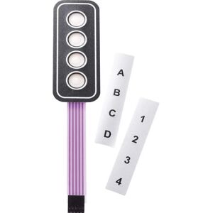 APEM AC3533 Membrane Keypad - 1x4 with Insert Pockets APEM AC3533 Membrane Keypad - 1x4 with Insert Pockets