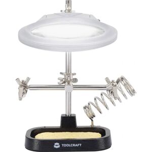 Toolcraft Third Hand Soldering Aid - LED Magnifier, Clips, Stand Toolcraft Third Hand Soldering Aid - LED Magnifier, Clips, Stand
