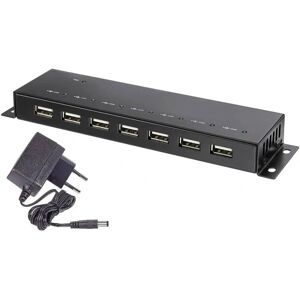 Renkforce RF-4791678 7-Port USB 2.0 Hub - Metall, Wandmontage Renkforce RF-4791678 7-Port USB 2.0 Hub - Metall, Wandmontage