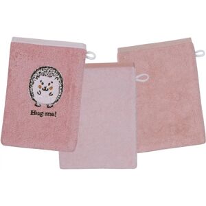 WÖRNER Igel rosa 3er Set Waschlappen - Waschhandschuhset WÖRNER Igel rosa 3er Set Waschlappen - Waschhandschuhset
