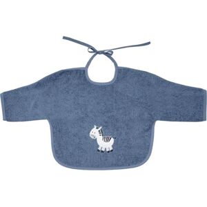 Wörner - Ärmel-Lätzchen - Zebra-Stickerei - Dunkelblau - Bib Wörner - Ärmel-Lätzchen - Zebra-Stickerei - Dunkelblau - Bib