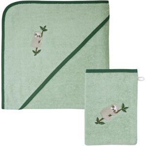 WÖRNER Babyhandtuch-Set - Faultier Kapuzenbadetuch & Waschlappen - 2 Stück WÖRNER Babyhandtuch-Set - Faultier Kapuzenbadetuch & Waschlappen - 2 Stück