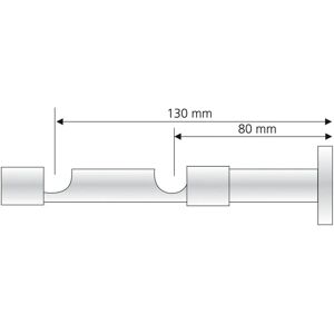 LIEDECO Doppelträger Gardinenstangenhalterung - 16mm, Schwarz LIEDECO Doppelträger Gardinenstangenhalterung - 16mm, Schwarz