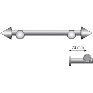 LIEDECO Modern Line Kegel Gardinenstange - 120cm, Silber, 1 Läufig LIEDECO Modern Line Kegel Gardinenstange - 120cm, Silber, 1 Läufig