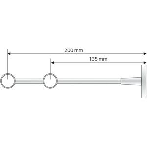 LIEDECO Metall Gardinenstangenhalterung - Ø 16 mm - Innenbereich LIEDECO Metall Gardinenstangenhalterung - Ø 16 mm - Innenbereich