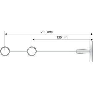 LIEDECO Silber Doppel-Gardinenstangenhalterung - Unterstützung bis 240cm LIEDECO Silber Doppel-Gardinenstangenhalterung - Unterstützung bis 240cm