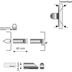 LIEDECO - Klemmträger - Silber matt - 12 mm LIEDECO - Klemmträger - Silber matt - 12 mm