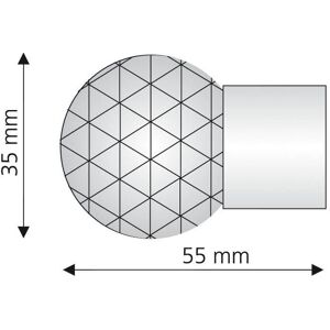 LIEDECO - Power - Messinggrau - Ø3,5 cm - Gardinenstangen-Endstück LIEDECO - Power - Messinggrau - Ø3,5 cm - Gardinenstangen-Endstück