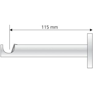 LIEDECO Metall Gardinenstangenhalterung - 12cm Länge - Silber LIEDECO Metall Gardinenstangenhalterung - 12cm Länge - Silber