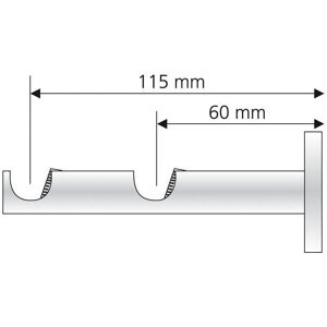 LIEDECO Doppelstangenhalterung - Für 16 mm - Schwarz LIEDECO Doppelstangenhalterung - Für 16 mm - Schwarz
