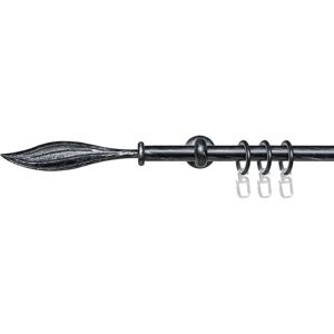 LIEDECO Esp Blatt Silber Gardinenstange - 200cm, 1-läufig LIEDECO Esp Blatt Silber Gardinenstange - 200cm, 1-läufig