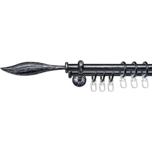 LIEDECO Esp Blatt Gardinenstange - 2-läufig, 120cm, Silber LIEDECO Esp Blatt Gardinenstange - 2-läufig, 120cm, Silber