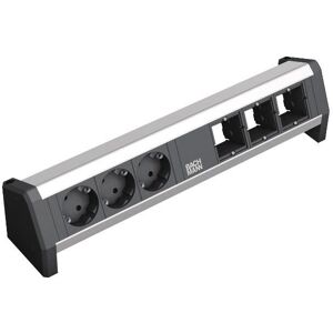 Bachmann 902.002 Prolunga di alimentazione - 3 prese - Nero, Argento Bachmann 902.002 Prolunga di alimentazione - 3 prese - Nero, Argento