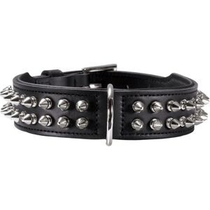 Hunter Leather Dog Collar - Rambo Model, Black, Size M Hunter Leather Dog Collar - Rambo Model, Black, Size M