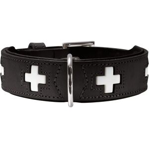 Collier en Cuir Swiss Hunter - Réglable, Noir - Collier pour Chien - Publicité Collier en Cuir Swiss Hunter - Réglable, Noir - Collier pour Chien - Publicité