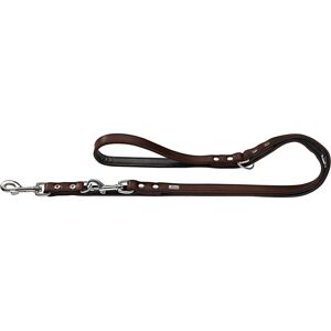 Hunter Basic Adjustable Leather Dog Lead - Training Lead, 2m, Brown, Black Hunter Basic Adjustable Leather Dog Lead - Training Lead, 2m, Brown, Black