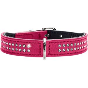 Hunter Pink Swarovski Diamond Small Dog Collar - Leather Hunter Pink Swarovski Diamond Small Dog Collar - Leather