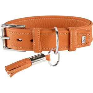 Hunter Leather Dog Collar - Cannes, M, 39-47 cm - Orange - Made in Germany Hunter Leather Dog Collar - Cannes, M, 39-47 cm - Orange - Made in Germany