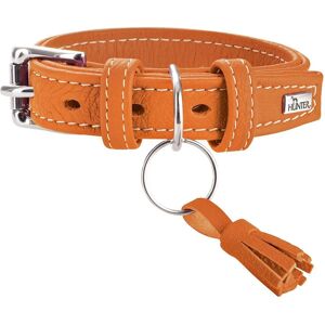 Hunter Calf Leather Dog Collar XS - Small, Orange - Dog Type Hunter Calf Leather Dog Collar XS - Small, Orange - Dog Type