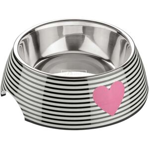 HUNTER Melamine Dog Food Bowl Biri - 350 ml - White/Black/Pink - Pet Food Bowl HUNTER Melamine Dog Food Bowl Biri - 350 ml - White/Black/Pink - Pet Food Bowl