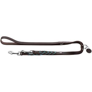Hunter Solid Education 2 m Brown, Turquoise Leather Dog Training lead - Dog Training Lead Hunter Solid Education 2 m Brown, Turquoise Leather Dog Training lead - Dog Training Lead