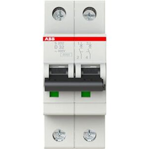 ABB S202-D32 Brytare - 2P 32A D-kurva Kompakt ABB S202-D32 Brytare - 2P 32A D-kurva Kompakt