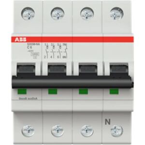 ABB S203M-C50NA Schutzschalter - 50A, 10kA, 4P ABB S203M-C50NA Schutzschalter - 50A, 10kA, 4P