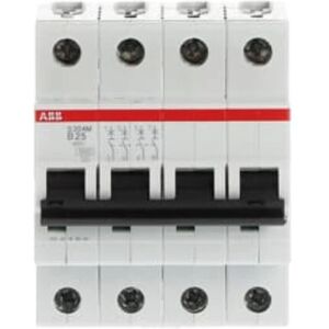 ABB S204M-B32 4P Automatsikring - 10kA, 32A, B-Char, DIN-skinne ABB S204M-B32 4P Automatsikring - 10kA, 32A, B-Char, DIN-skinne