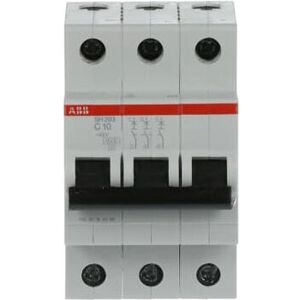 ABB 2CDS213001R0104 Schutzschalter - 3P, 10A, Typ C - Montage im DIN-Schiene ABB 2CDS213001R0104 Schutzschalter - 3P, 10A, Typ C - Montage im DIN-Schiene