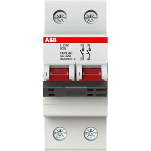 ABB E202/63R Aflukter - 63A, 2-pol, Rød ABB E202/63R Aflukter - 63A, 2-pol, Rød