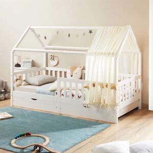 Lit enfant NUNA Idimex - Montessori en bois de pin avec 2 tiroirs - Publicité Lit enfant NUNA Idimex - Montessori en bois de pin avec 2 tiroirs - Publicité